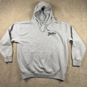 Jacks Surfboards Mens XL Gray Graphic Pullover Hoodie Surf Skate‎ Heather Gray
